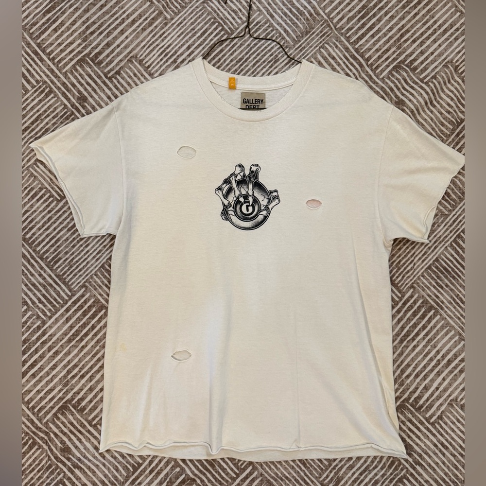 Gallery Dept White FW’22 Ripped “Art That Kills” T-shirt
